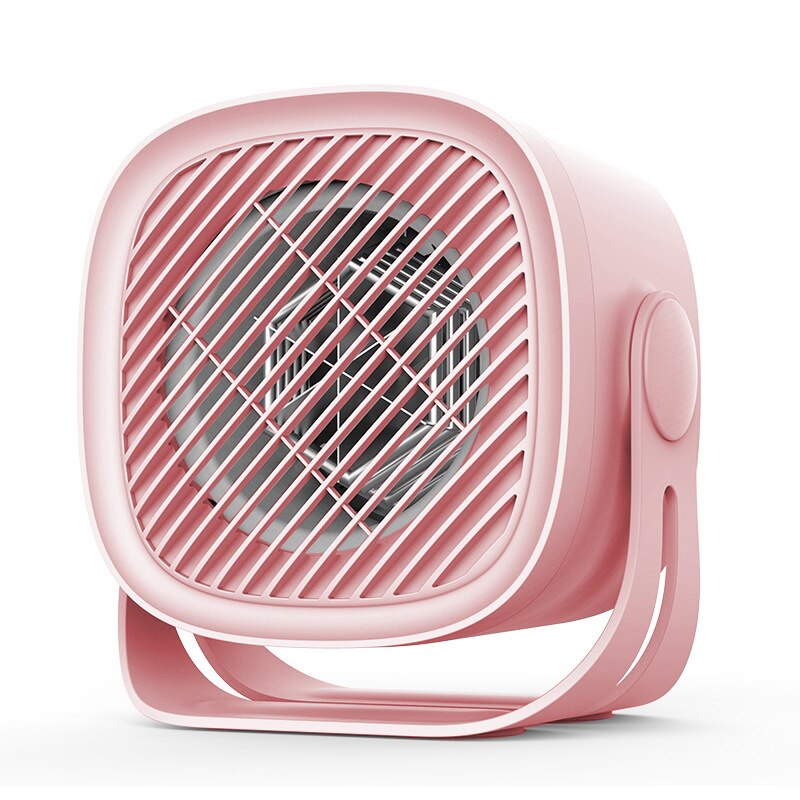 Small Fan Heater Household 220V Heater Desktop Electric Calefactor Portable Warmer Machine For Winter Office Bedroom: Pink / AU