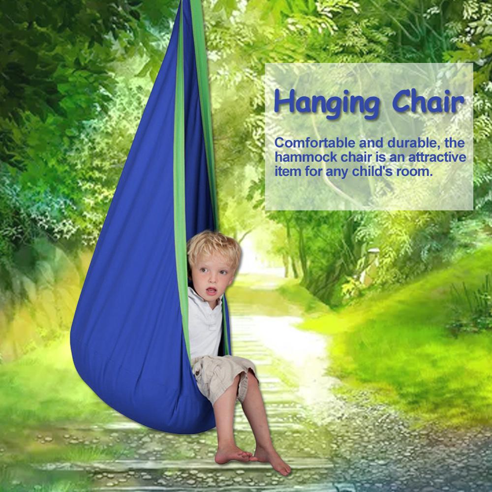 Silla de hamaca para niños, Columpio de tela de paracaídas para exteriores, silla hamaca colgante para interiores