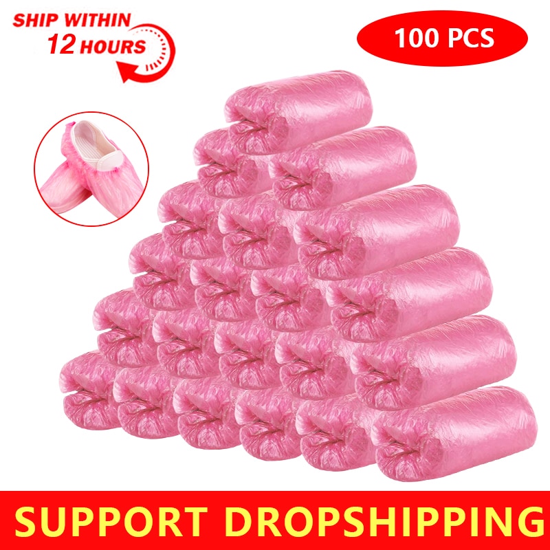 100 Stks/zak Wegwerp Plastic Overschoenen Overschoenen Case Waterdichte Schoen Cover Pouch Anti Dity Dust Regendicht Outdoor Boot Cover