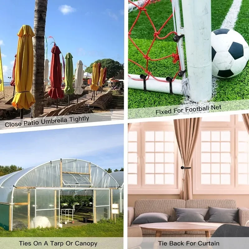 10pcs Binding Elastic Rope With Elastic Balls Tent Stakes Canvas Tent Cloths Ship Pole Fixation Flagpole Tie Camping Accessories