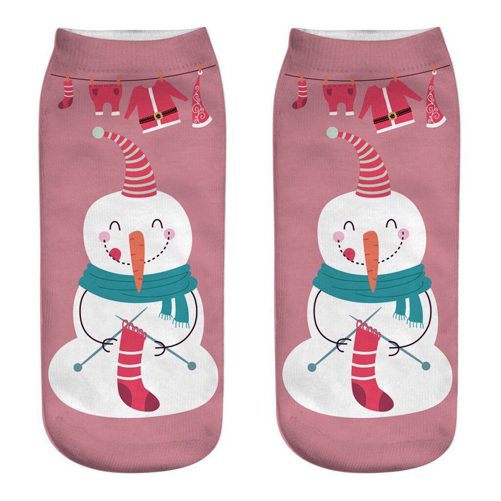 Christmas Tree Snow Elk Cotton Happy Socks Peonfly Autumn Winter Christmas Socks Men Funny Year Santa Claus: N