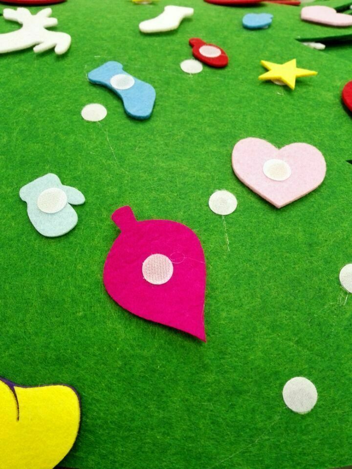 3D Deluxe Felt Christmas Tree Children Toddler Kids UK Christmas Felt Tree Door Wall Hanging Preschool Craft Fuzzy Felt