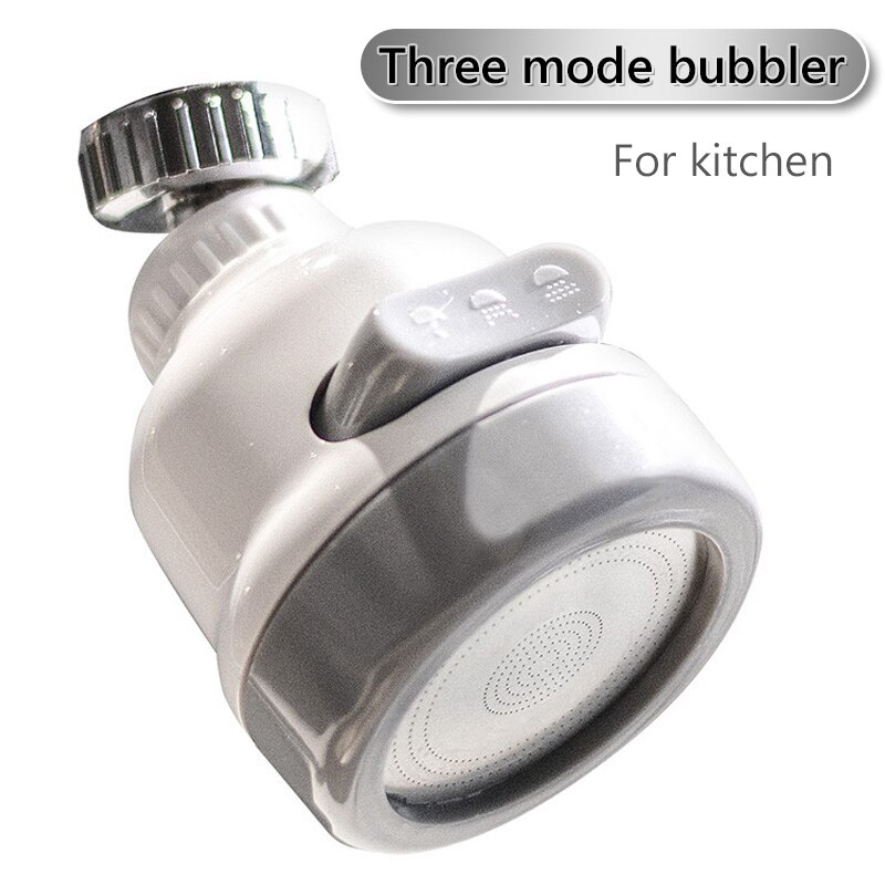 Aireador de 3 modos para grifo, filtro de ahorro de agua, boquilla de Pulverizador de alta presión, aireador Flexible giratorio de 360 grados, grifo del difusor, aireadores