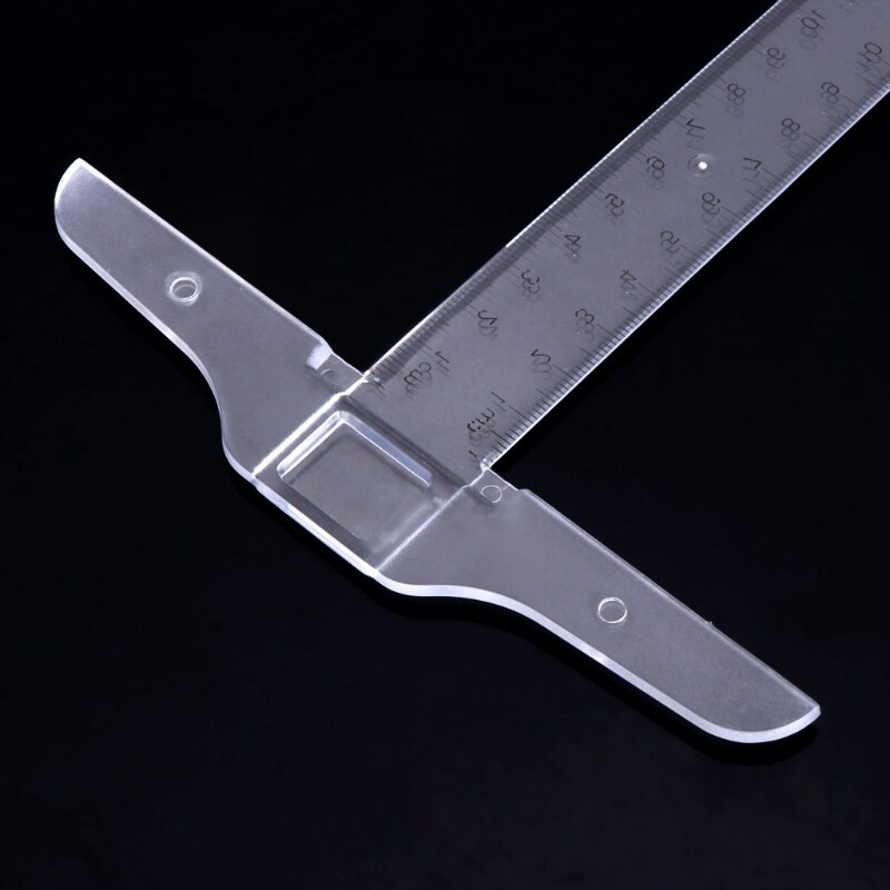 30cm 12'' Plastic Metric T Square Double Side Ruler Tool Measurement Measuring