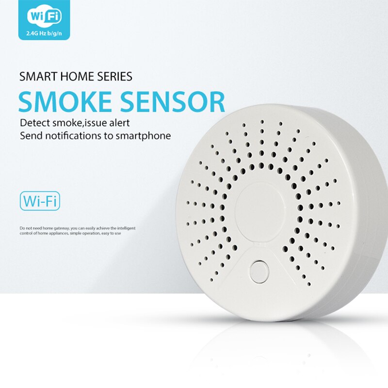 Tuya WiFi Smoke Alarm Fire Protection Smoke Detector Fire Alarm Home Security System Firefighters IFTTT Smart Life