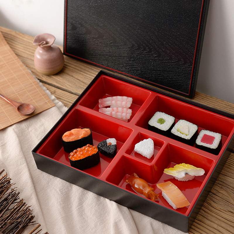 Portable Lunch Box For Kids School Children Office Outdoor Picnic ABS Bento Box 5 Grid Japanese Style Sushi Food Containers
