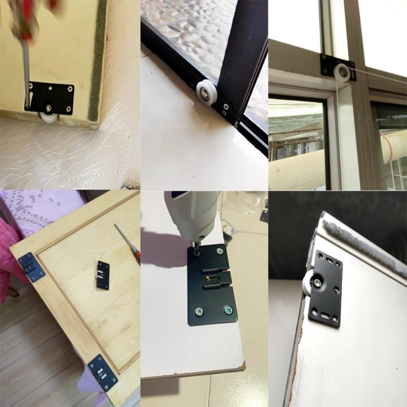 2 Sets Schuifkast Deur Roller, Garderobe Katrol, Kast Wielen, Schuifdeur Wiel, Dikker Meubellopers, Roller Hardware