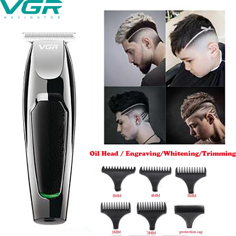 VGR V-030 Hair Clipper USB Rechargeable Cutting Machine Adjustable Steel Blade Clipper Trimmer Tool