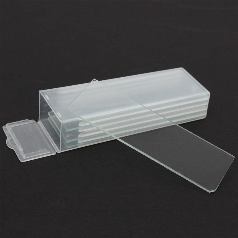 5pcs Reusable Laboratory Single Concave Microscope Blank Glass Slide 1mm Thickness Cavity Double Flat Slides Sample Cover Glass