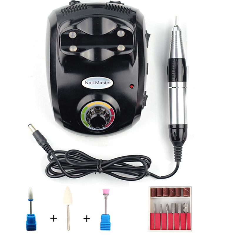 35000RPM Electric Nail Drill Machine Manicure High Speed Power 35000 Pedicure File with Foot Pedal Drill Bit Set