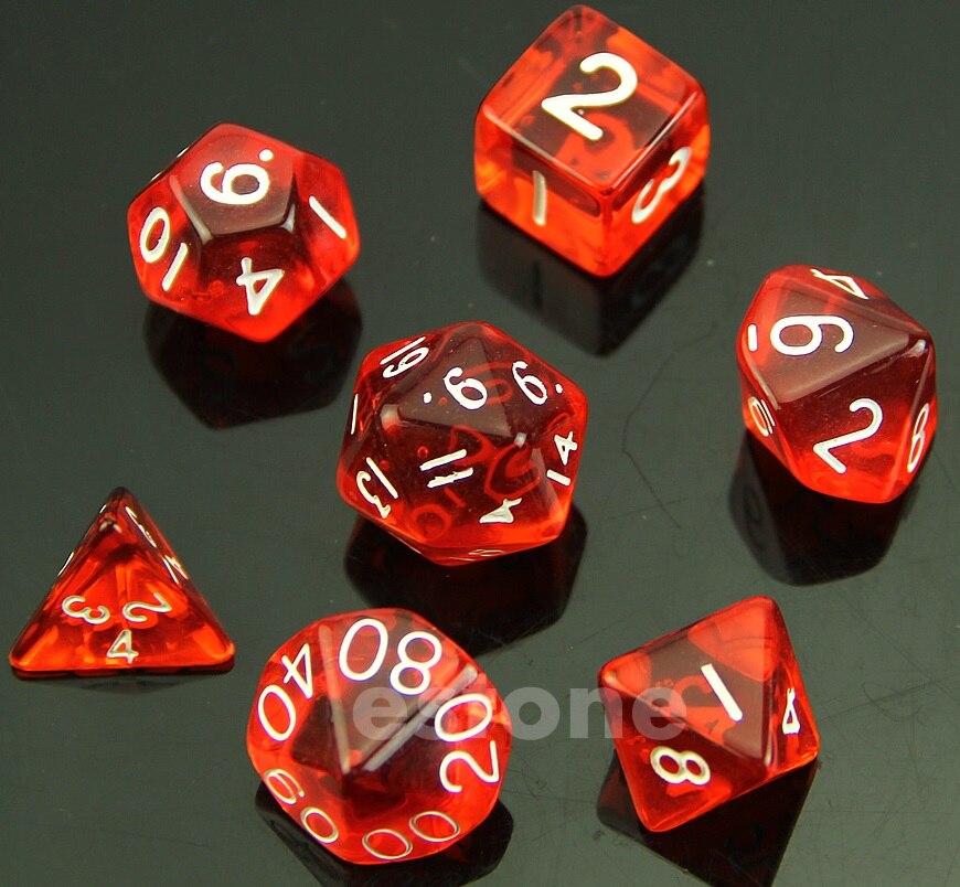 7-würfel Seitige D4 D6 D8 D10 D12 D20 Magie-sterben-Versammlung D & D RPG Poly spiel einstellen Blau: verrotten