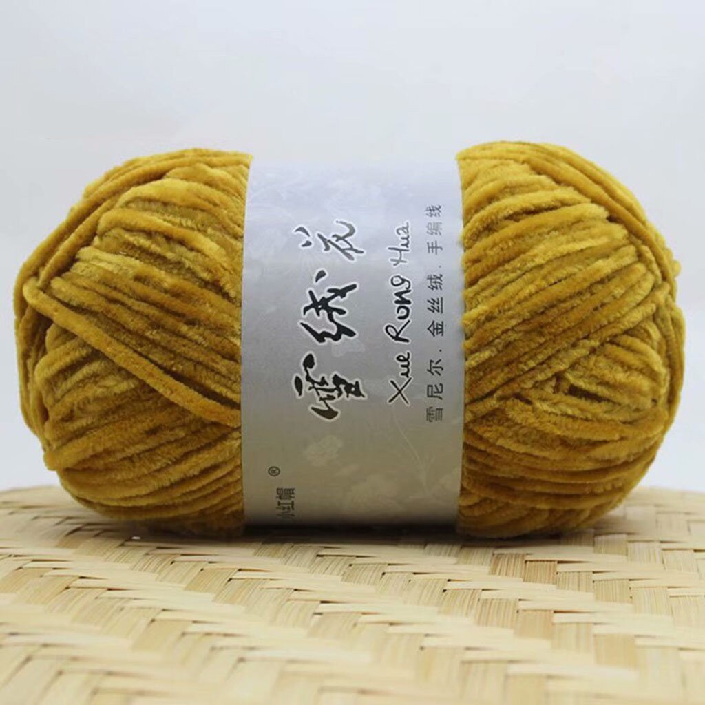 Goud Fluwelen Chenille Medium Dikke Wol Draad Diy Gehaakte Trui Sjaal Lijn Multicolor Draad Handwerk Diy Huishoudelijke Supply: J