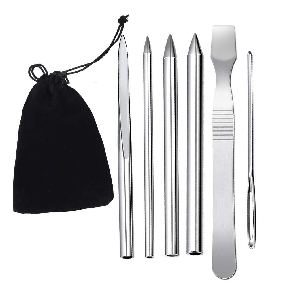 4pcs Paracord Stitching Set Stainless Steel Bracelet Leather DIY Weaving Paracord Lacing Needle Smoothing Tool: 7 pcs