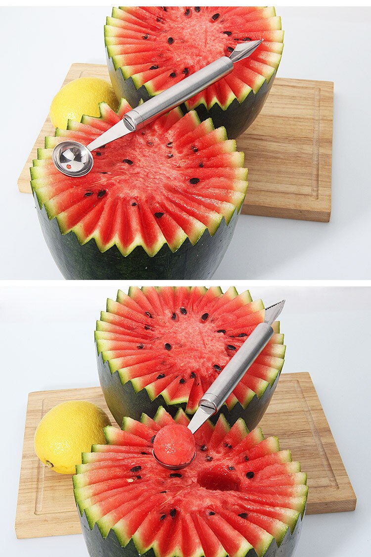 1pc kutter frugt grøntsagsudskæring kniv mejsel kok kit graveske melon baller køkkenværktøjss  kx 145