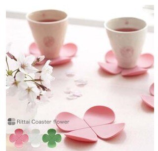 Roze Bloem Anti Silicagel Coaster Coffee Cup Pad