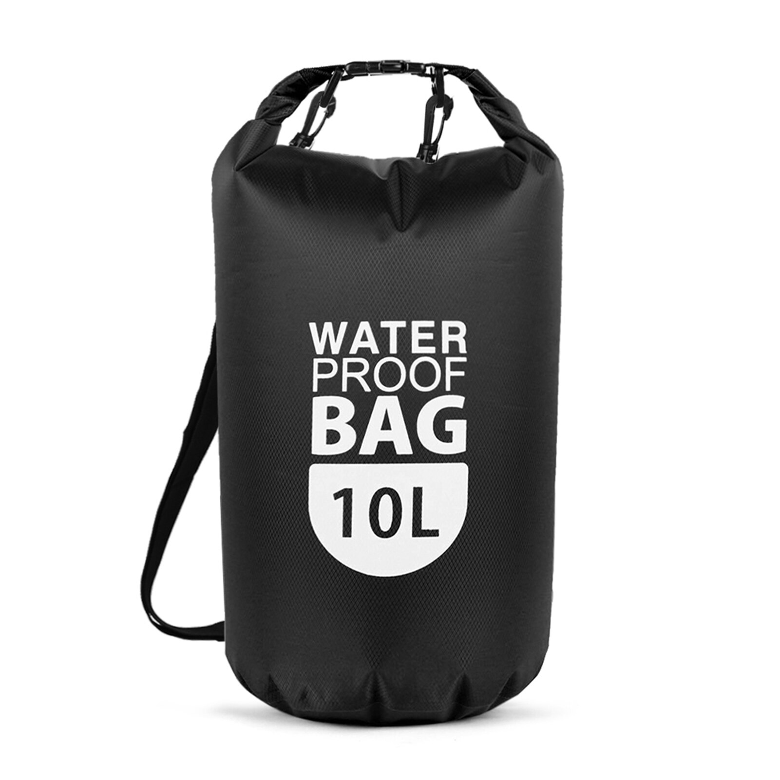 10L Pvc Droog Waterdichte Drijvende Zak Roll Top Dry Bag Water Sport Opbergtas Lichtgewicht Dry Sack Rivier Trekking Tassen: Black