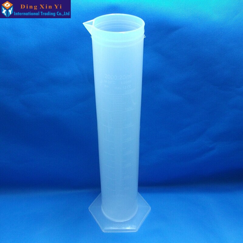 2000ml plastcylindrar stor laboratoriemätcylinder med graderad plastcylinder laboratorietestcylinder