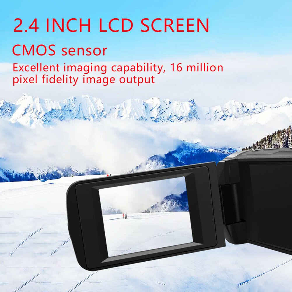 Hd 1080P Digitale Video Camera Met Microfoon Hd 1080P Camcorder 16x Digitale Zoom Camera Camcorder 2.4 Inch Scherm lichtgewicht
