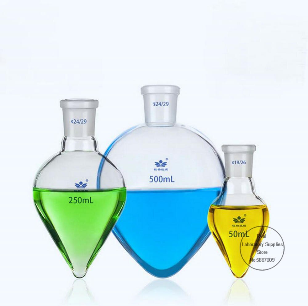 1PC Labor Hohe borosilikatglas 50ml-2000ml Standard matt #19 #24 #29 mund Verdicken V-bilden boden Glas Glaskolben
