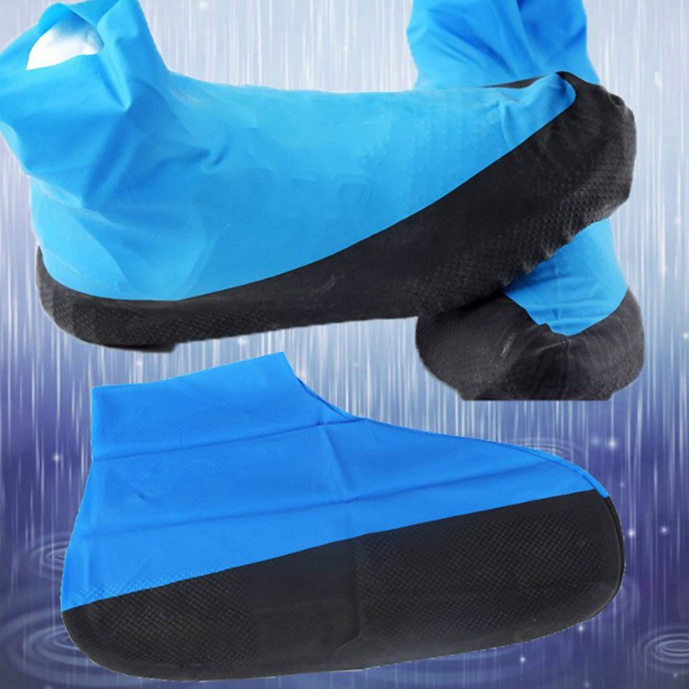 Demine vattentätt skoskydd gummi förtjocka regn återanvändbar elasticitet överdragsskor anti-halk cykel boot skydd skydd dropshipper