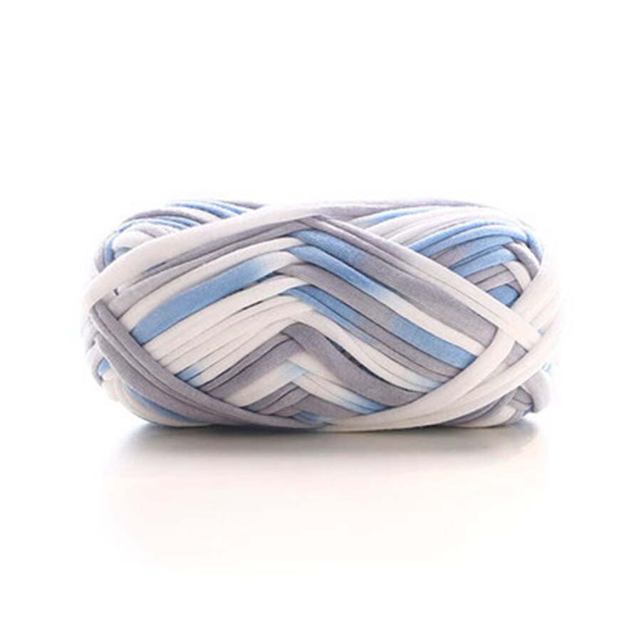 Virkgarn färgglad tyglinje mattstickningsgarn 100g/ st mjukvävd mattremsa påsar hemgarn för att sy babykuddar: 42