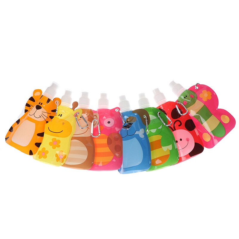 380ML Reusable Food Pouch Baby Packaging Reusable Squeeze Pouch Plastic Smoothie Squeeze Bags Refillable Lock Bag