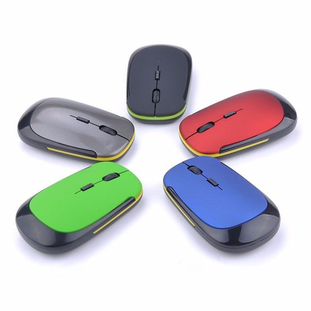 5 Colors Ultra Thin Wirelss Mouse 1600DPI 4 Buttons 2.4G Optical Mouse Portable Home Office Wireless Mice for PC Computer Laptop