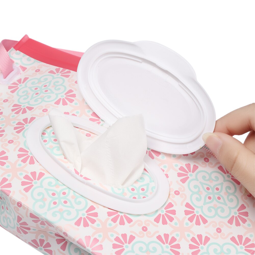 Nouvelles lingettes étui de transport embrayage propre lingettes humides sac cosmétique pochette facile à transporter Snap-Strap boîte à mouchoirs bébé poussette accessoires