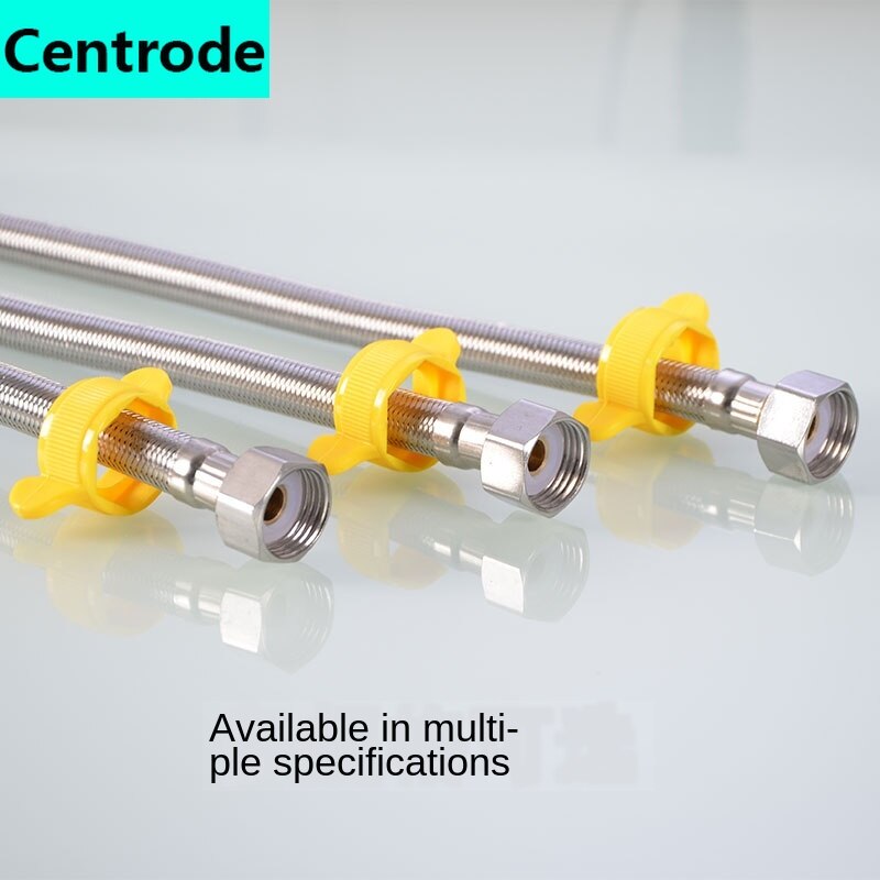 304 stainless steel braided tube and cold water inlet hose high pressure explosion-proof metal connection water pipe 4 point