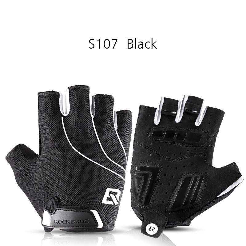 ROCKBROS Pro Bike Cycling Gloves Half Finger GEL Pad Shockproof Mens Women Spring Summer Sports Non-slip Gloves Guantes Ciclismo: L / Red