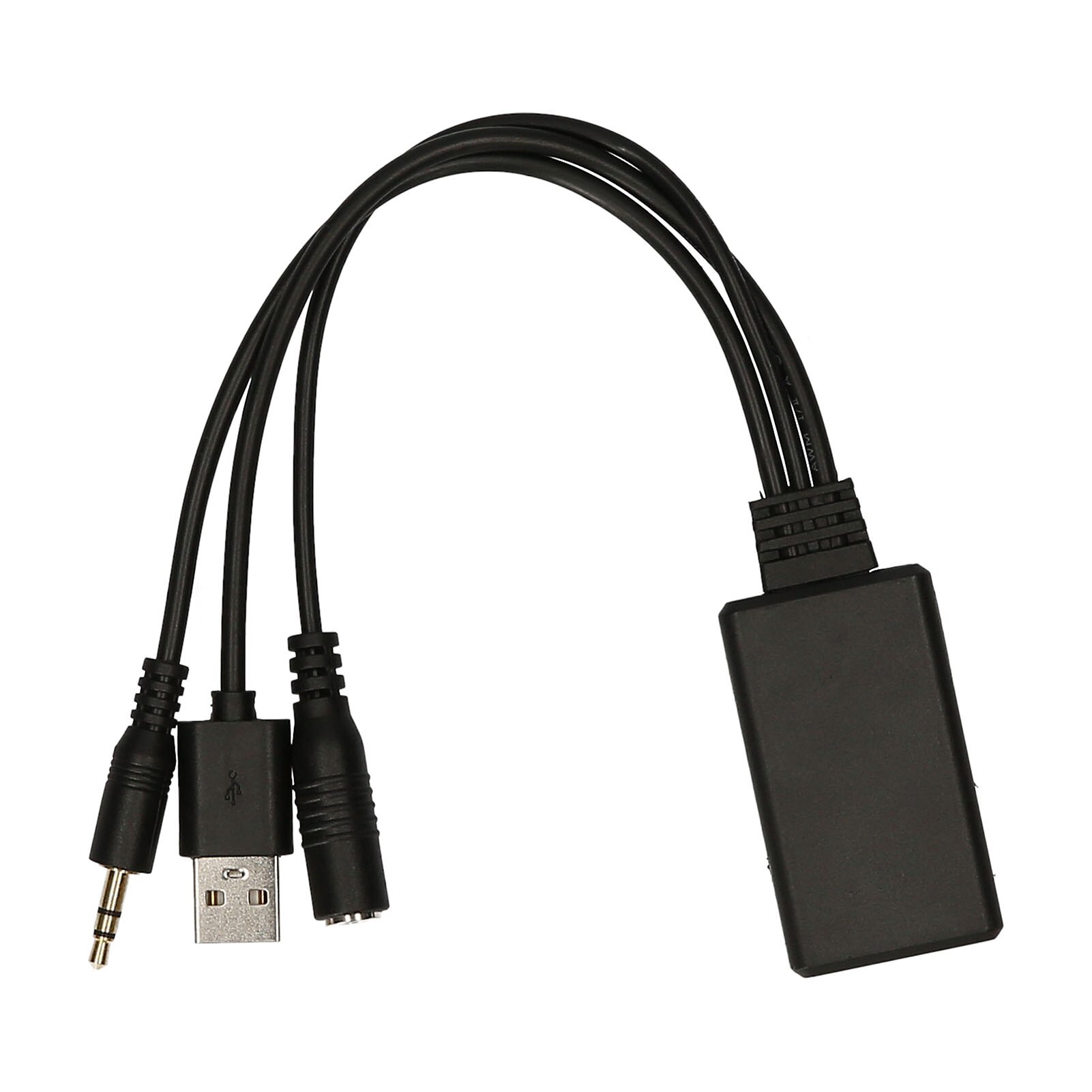 Universele Auto AUX-IN Aux Panel Bt Audio Draad Draadloze Microfoon Smartphone Call Handsfree Adapter Usb 5V 12V