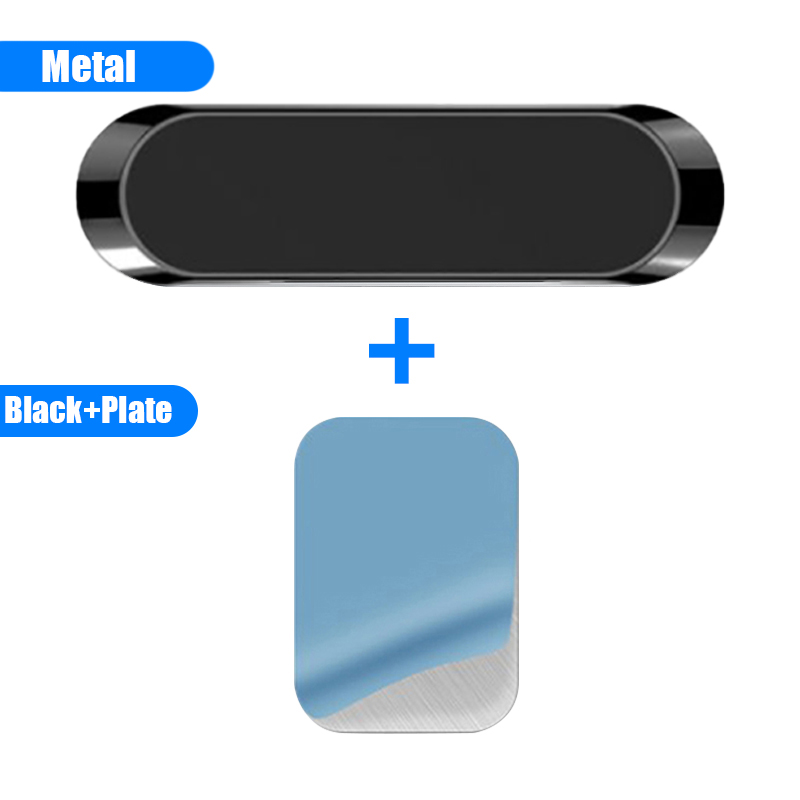 Magnetisk bilhållare magnetfäste miniremsformad stativ för iphone huawei xiaomi metall stark magnet gps bilfäste: Vit