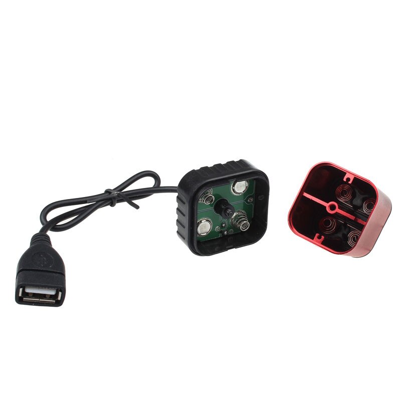 Boîtier de rangement étanche en alliage d'aluminium pour piles aa et usb, support pour 4x piles aa rechargeables, pour téléphone de vélo