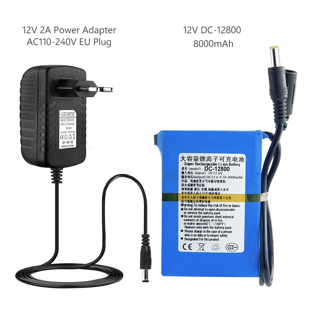 Hoogwaardig PVC CITYORK 12.6V DC 3000mAh Wiederaufladbarer Lithium-Ionen Akku Für Batterij Voor LED Strips