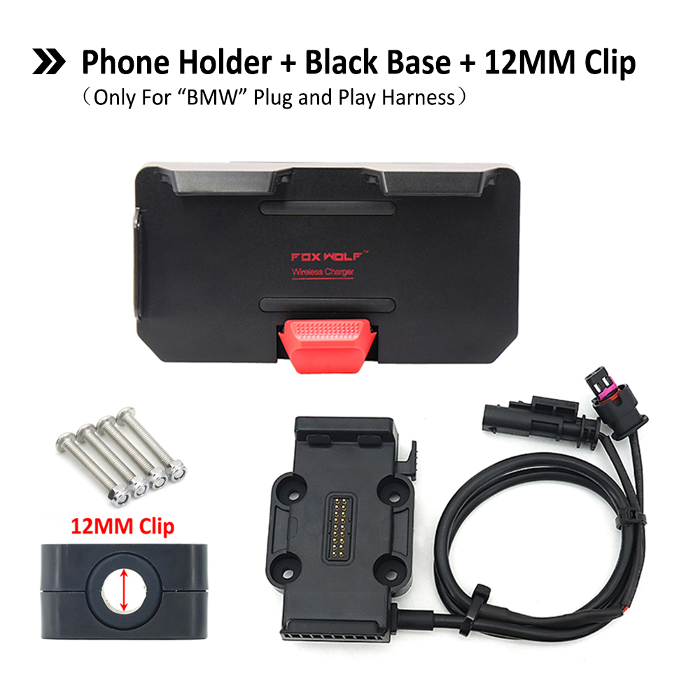 Voor Alle Bmw Motorfiets Draadloze Opladen 12/16/22Mm Roll Bar Telefoon Navigatie Beugel Base R1250GS R1150GS f750GS F850GS R1200GS