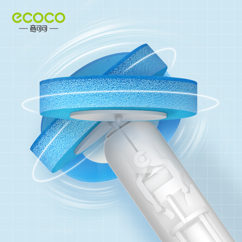 ECOCO – brosse de toilette jetable avec liquide de nettoyage, outil de nettoyage mural pour salle de bains, brosse de remplacement, tête, accessoires de Wc