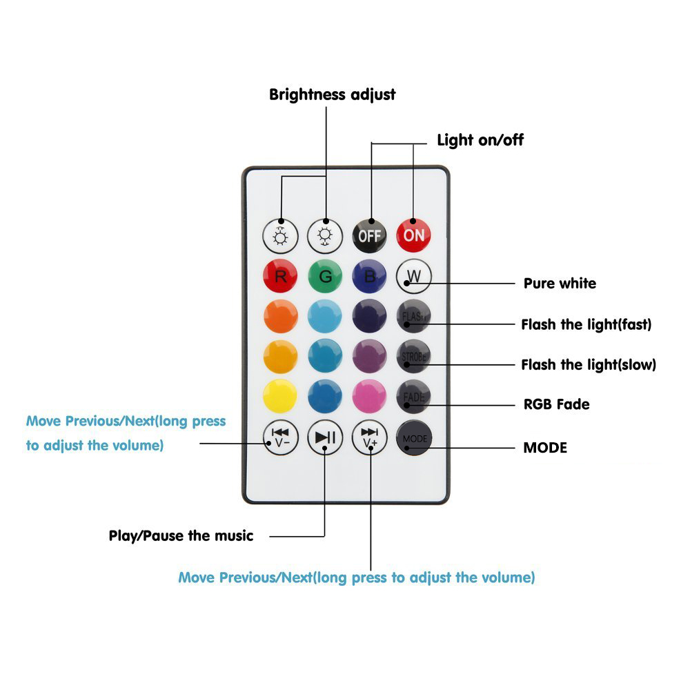 DONWEI E27 RGB Bluetooth Speaker LED Lamp Licht 12 w Muziek Dimbare Smart Draadloze Led Lamp met Afstandsbediening