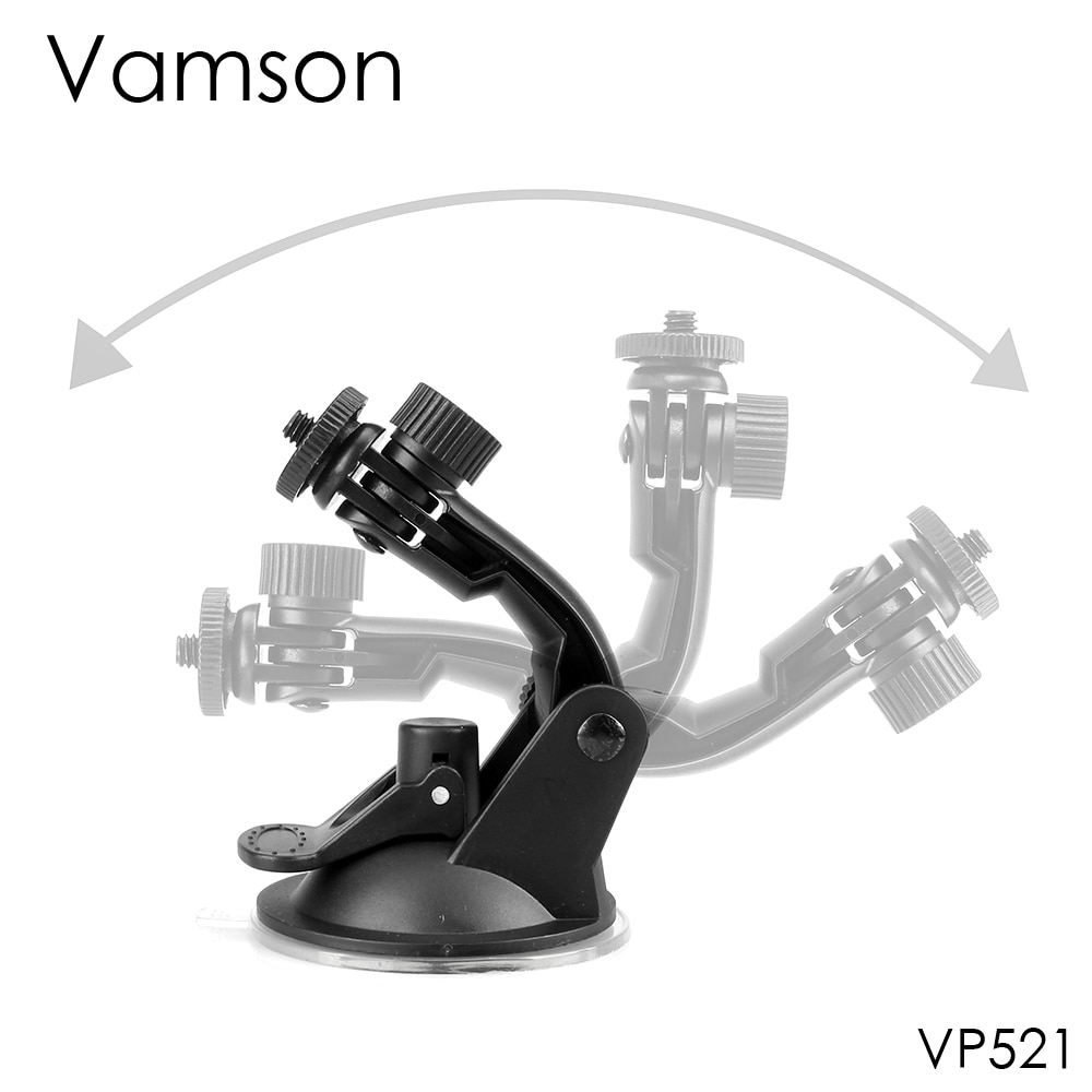 Vamson Auto Zuignap Adapter Vensterglas Statief Voor Gopro Hero 8 7 6 5 5S 4 Voor Sjcam yi 4K Action Camera Accessoires VP521