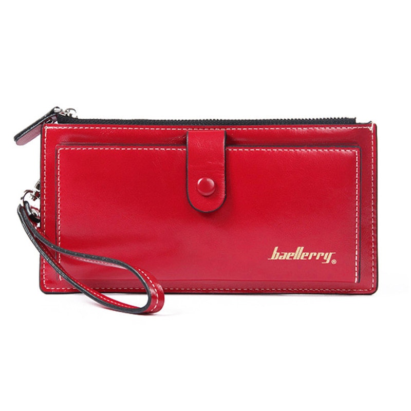 Baellerry Top Lederen Vrouwen Portefeuilles Lange Rits Dames Portemonnee Grote Portemonnee Vrouwen Kaarthouder Polsbandje Portefeuilles Vrouwelijke Clutch Bag