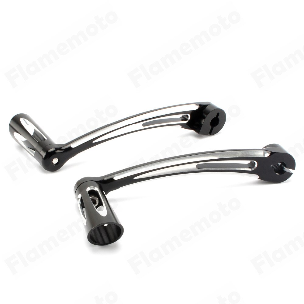Black Motorcycle Gear Lever Heel Toe Shift Kit Lever w/Shifter Peg For Harley Touring Electra Glide FLT FLH Trike Softail Fatboy