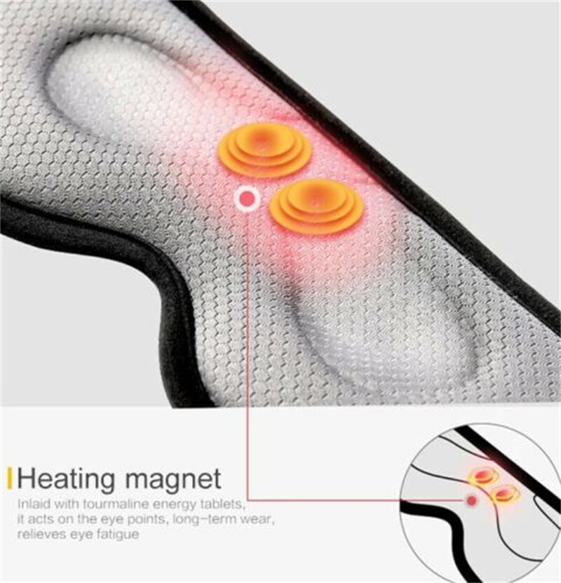 Graphene Heated Eye Mask for Dry Eyes USB Far-Infrared Eye Heating Cotton Pad Fatigue Relief Sleep Travel Eye Shade Mask