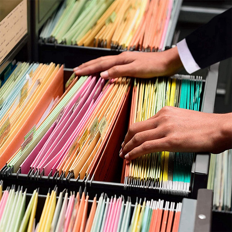 120 Sets Multicolor Hanging File Folder Tabs with Blank Inserts 2 Inches Plastic Hanging File Tabs for Hanging Folders