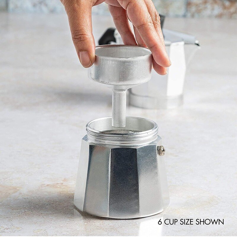 Cafetera italiana Moka, máquina de café Espresso de aluminio, tetera, estufa de Latte, accesorios para Barista