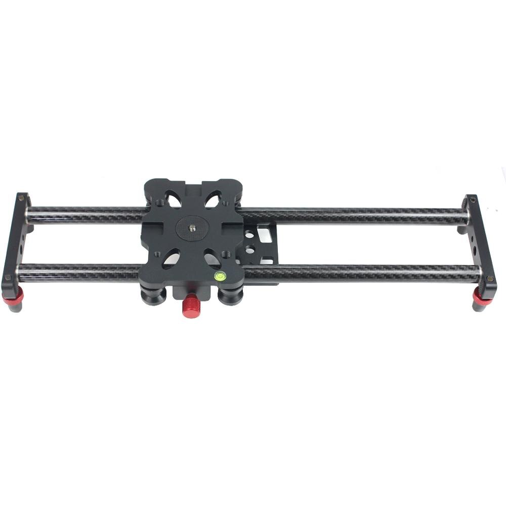 Deslizador de pista de cámara de fibra de carbono, estabilizador de vídeo DSLR Rail Follow Focus Pan, videocámara de grabación de fotos, soporte de 3kg, 40cm