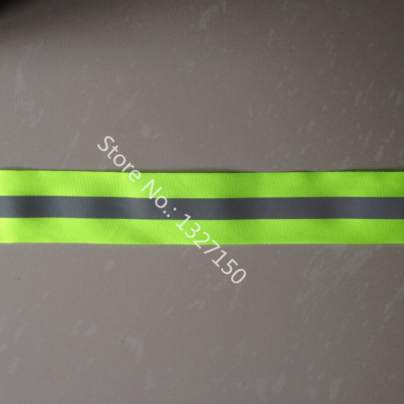 50 mmx 5m 2 " x16.4 'limegrøn reflekterende stof advarselstape patches kant fletning trim bånd sy på tøj tøj bukser