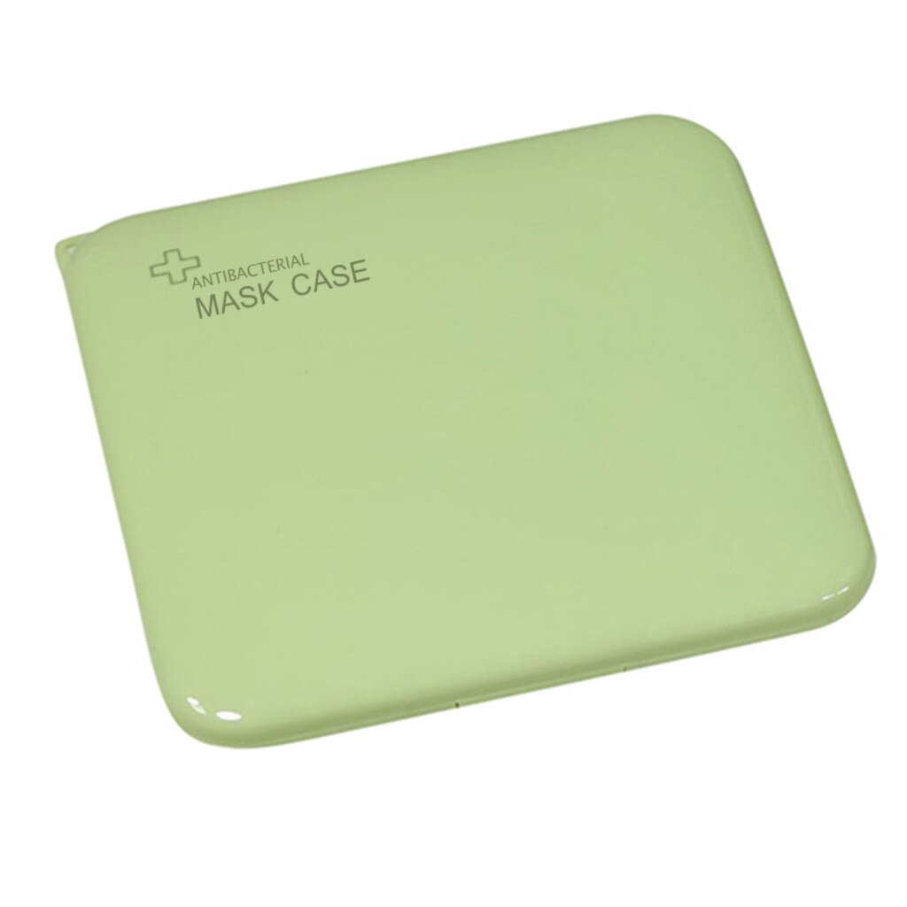 1pc Moda Capa Máscara Saco Portátil Titular Máscara Boca Máscara Máscara de Caixas de Cosméticos Sacos De Armazenamento Box Caso Economize mascarillas: 130x105x12mm green