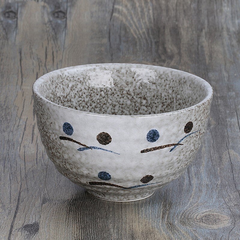 Bol en céramique japonais et coréen de 4.5 pouces, riz à motif d'anneau, bol Matcha japonais, bol à Dessert, bol à soupe, bol Ramen: Goose Flying High