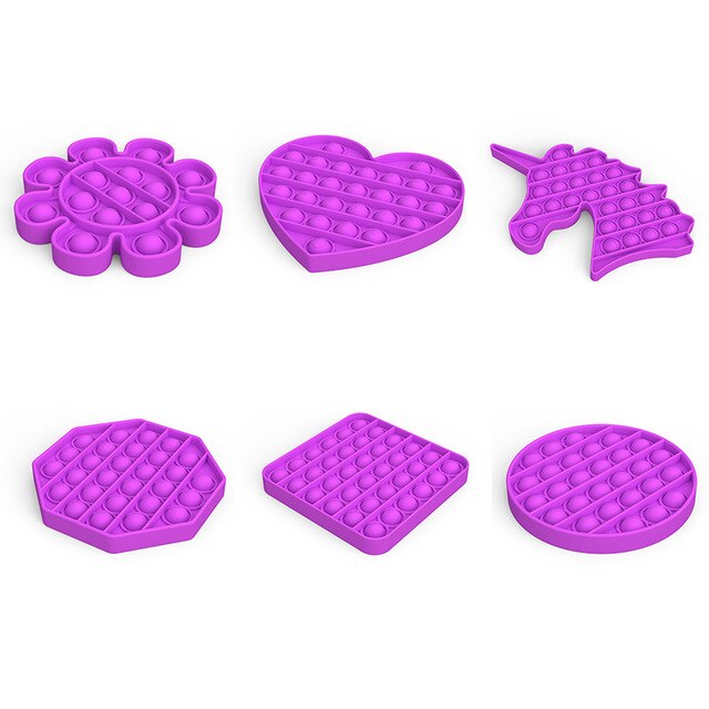 Silicone Push Pop Bubble Sensory Fidget Toy Autism Special Needs Silent Classroom Special Needs Stress Reliever Anti-stress: Purple