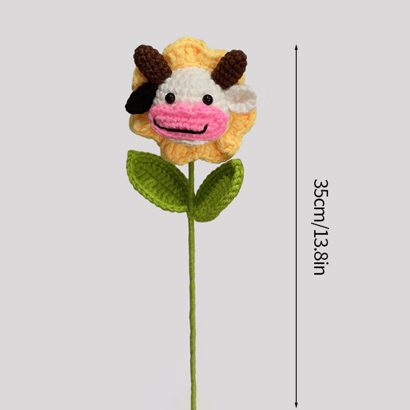 Fiori tutto'uncinetto Fiori lavorati a maglia finiti Regali per gli ospiti di nozze mazzo di fiori artificiali fai-da-te Decorazioni per la scrivania della stanza Regalo per la festa della mamma