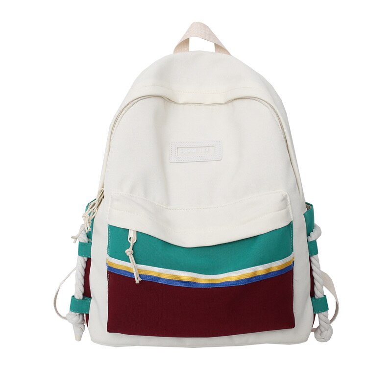 Zaino da donna joysmanie Fashion zaino Kawaii stile Preppy per studente adolescente zaino da donna Mochila zaino da ragazza: red-green